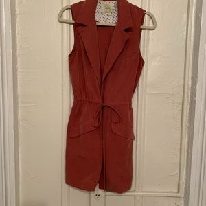 Anthropologie Dusty Rose Vest